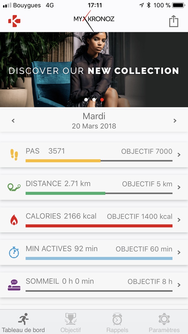 My Kronoz Ze appli ios suivi objectifs